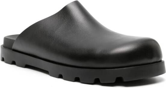 Camper Brutus leather slippers Black