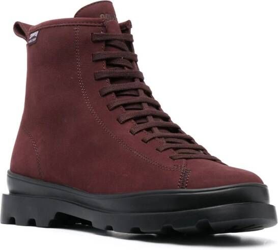 Camper Brutus suede lace-up boots Red