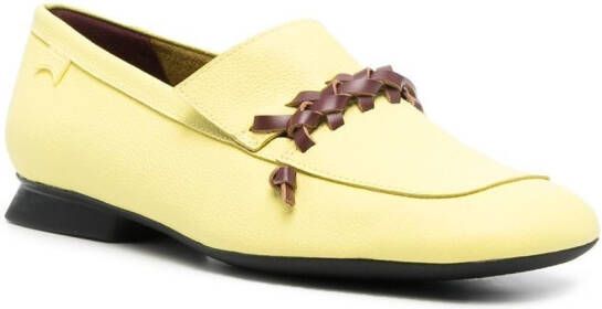 Camper Casi Myra braid-embellished loafers Yellow