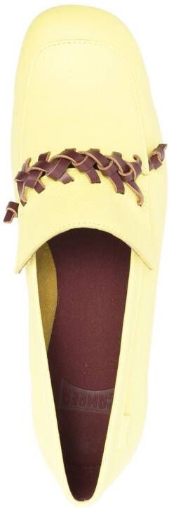Camper Casi Myra braid-embellished loafers Yellow