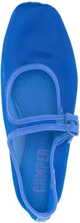 Camper Casi Myra mesh-panelling ballerina shoes Blue