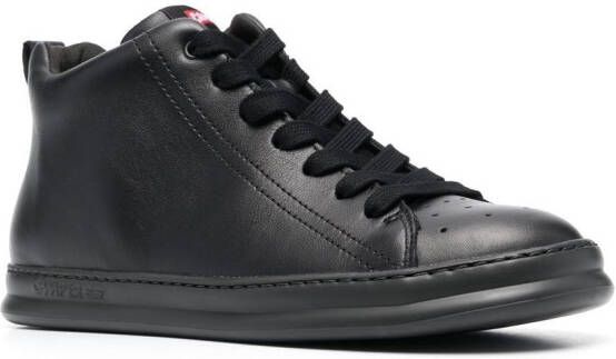 Camper chunky leather lace-up sneakers Black