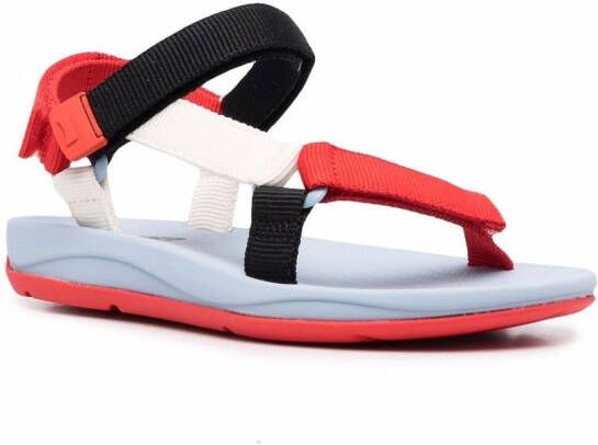 Camper colour-blocked touch strap sandals Red