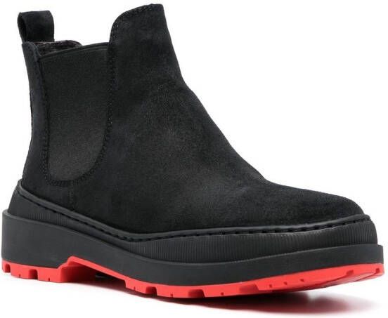 Camper contrast-sole ankle boots Black