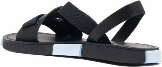 Camper crossover-strap open-toe sandals Black