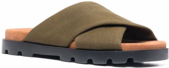 Camper crossover-strap open-toe sandals Green