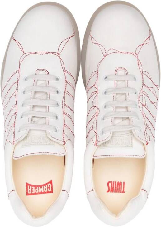 Camper decorative-stitching lace-up sneakers White