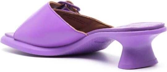 Camper Dina sculpted-heel leather mules Purple