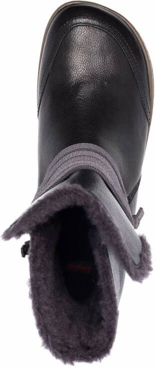 Camper faux-fur lined leather ankle boots Black