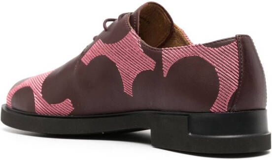 Camper Iman graphic-print brogue shoes Red