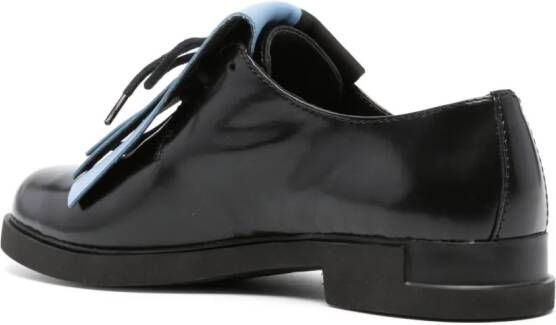 Camper Iman Twins 30mm fringed Oxford shoes Black