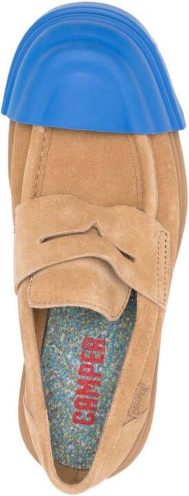 Camper Junction contrast-toecap loafers Brown