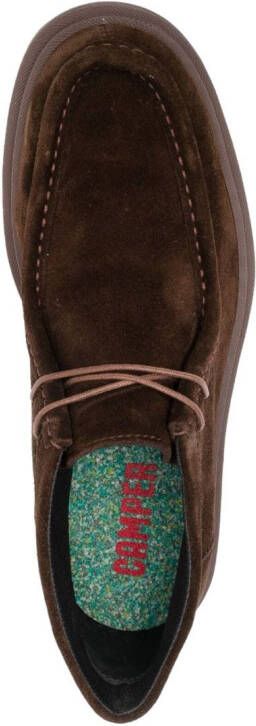 Camper Junction lace-up suede shoes Brown