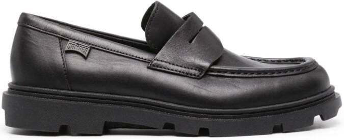 Camper Junction removable-toecap leather loafers Black