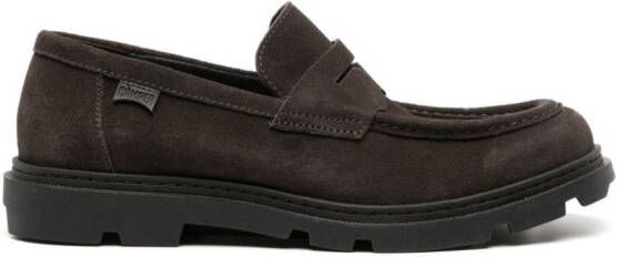 Camper Junction removable-toecap suede loafers Brown