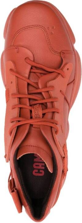 Camper Karst ergonomic leather sneakers Orange