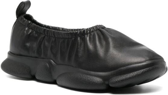 Camper Karst leather ballerina shoes Black