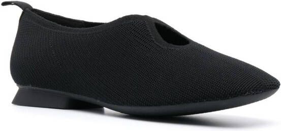 Camper keyhole-detail square-toe knitted slippers Black