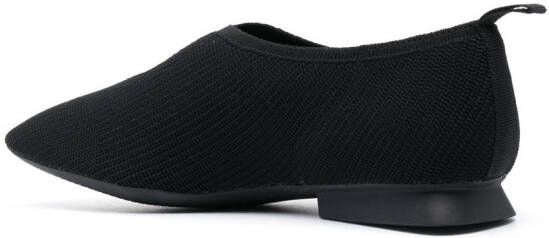 Camper keyhole-detail square-toe knitted slippers Black