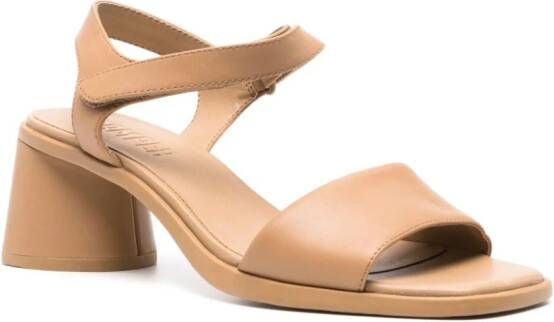 Camper Kiara block-heel leather sandals Brown