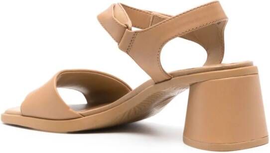 Camper Kiara block-heel leather sandals Brown
