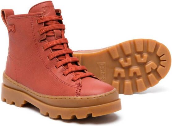 Camper Kids Brutus lace-up boots Red