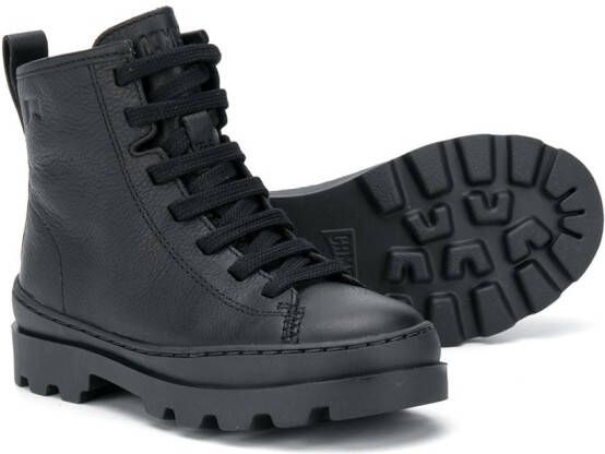 Camper Kids Brutus leather boots Black