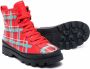 Camper Kids Brutus plaid ankle boots Red - Thumbnail 2