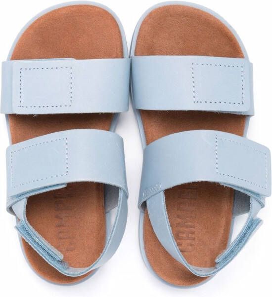 Camper Kids Brutus touch-strap leather sandals Blue