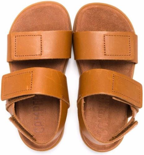 Camper Kids Brutus touch-strap leather sandals Brown
