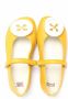 Camper Kids button-detail leather ballerinas Yellow - Thumbnail 3