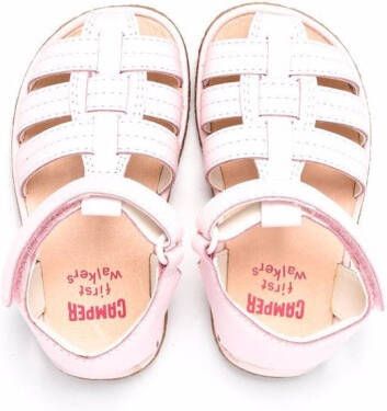 Camper Kids cut-out touch-strap sandals Pink
