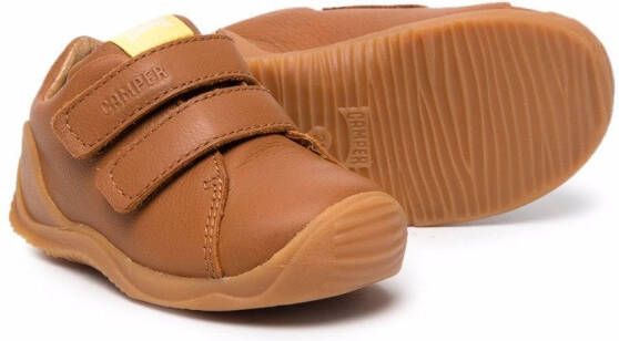 Camper Kids Dadda touch-strap leather sneakers Brown