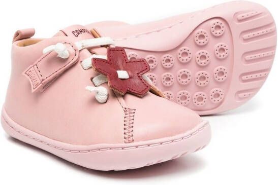 Camper Kids flower-appliqué low-top sneakers Pink