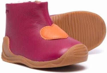 Camper Kids heart-motif leather wellies Pink