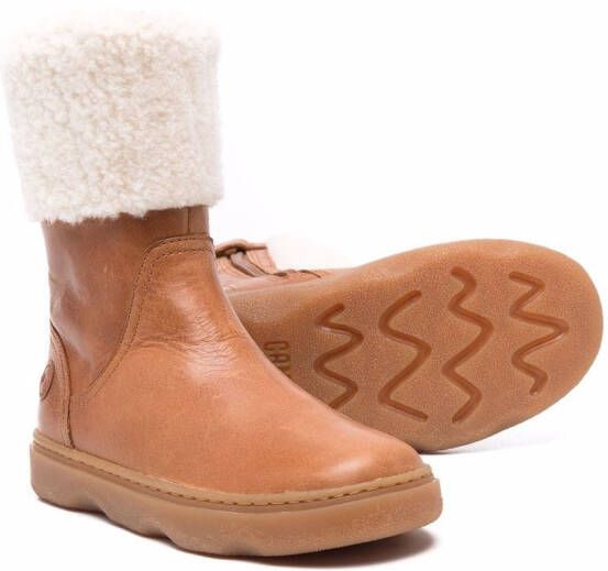 Camper Kids Kido faux-shearling boots Brown