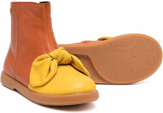 Camper Kids knot-detail boots Orange