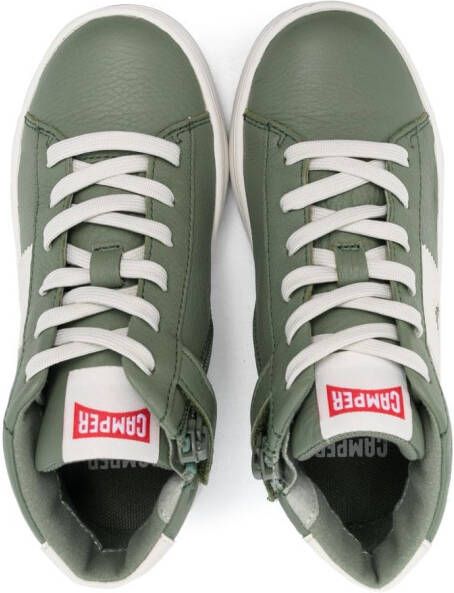 Camper Kids lace-up leather sneakers Green