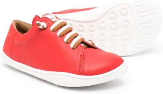 Camper Kids lace-up leather sneakers Red