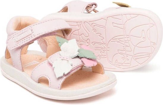 Camper Kids leaf-design open-toe sandals Pink