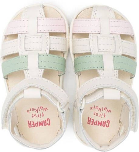 Camper Kids Miko caged touch-strap sandals White