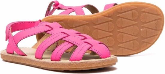 Camper Kids Miko touch-strap cage sandals Pink