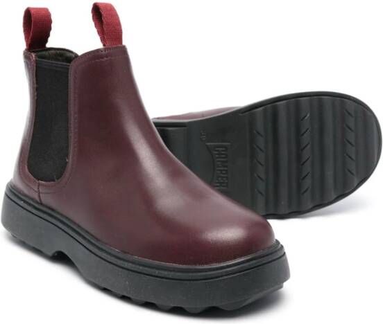 Camper Kids Norte leather chelsea boots Red