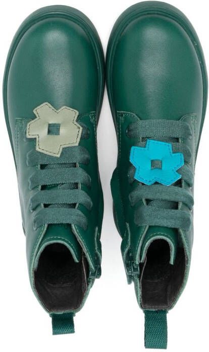 Camper Kids Norte Twins leather boots Green