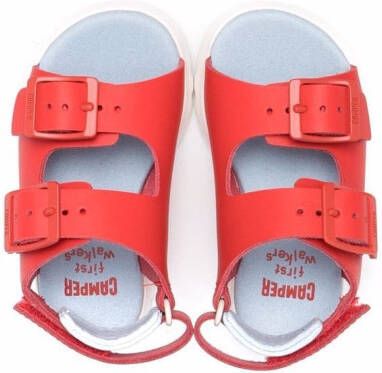 Camper Kids Oruga buckled flat sandals Red