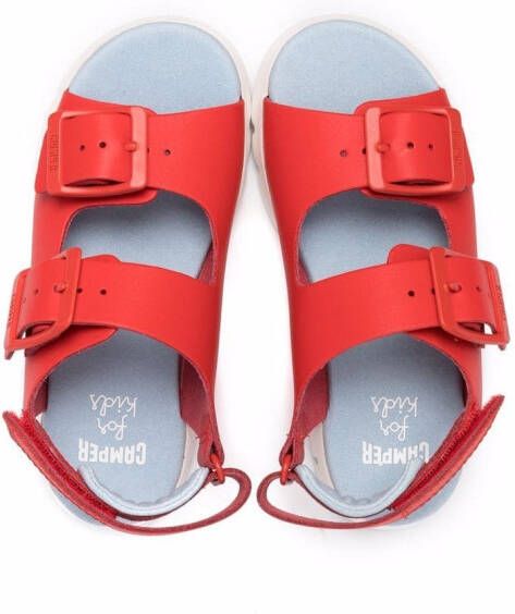 Camper Kids Oruga double-buckle sandals Red
