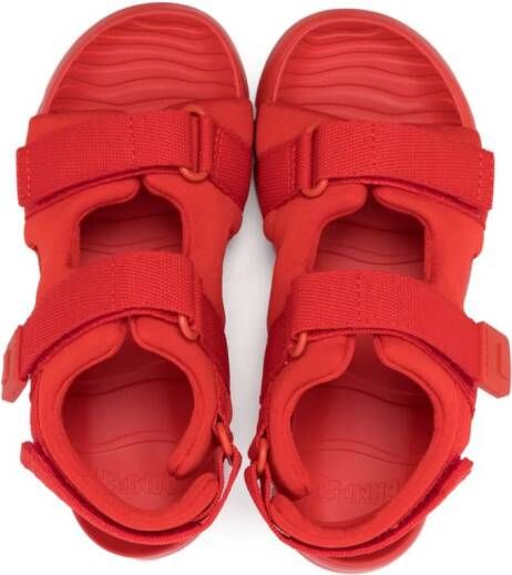 Camper Kids Oruga logo-embossed sandals Red
