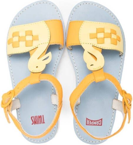 Camper Kids Oruga strappy sandals Yellow