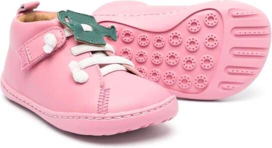 Camper Kids Peu Cami flower-appliqué sneakers Pink