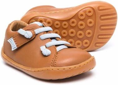 Camper Kids Peu lace-up leather sneakers Brown